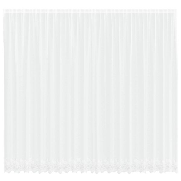 Перде от дантела Бяло 300 x 500 cm Полиестер