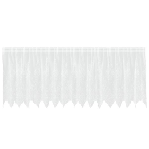 Перде от дантела Бяло 100 x 400 cm Полиестер