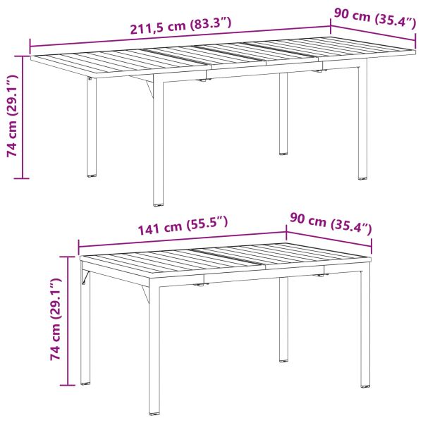 Комплект за хранене в градината 9 pcs Антрацит