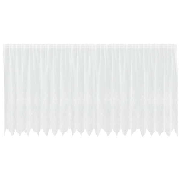 Перде от дантела С завеси Флорален Бяло 180 x 500 cm Полиестер