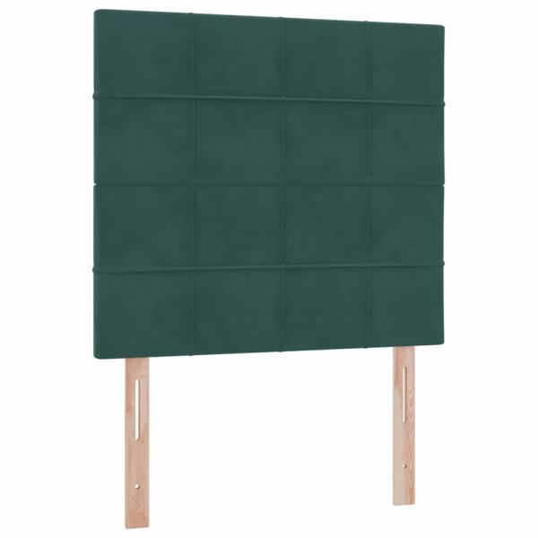Легло с място за съхранение и матрак Тъмен зелен 100 x 200 cm