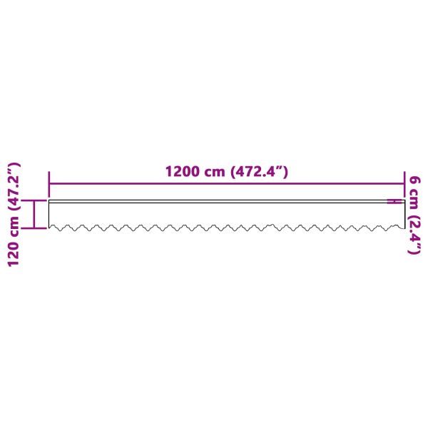 Перде от дантела Бяло 120 x 1200 cm Полиестер