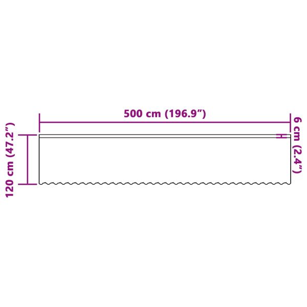 Перде от дантела Бяло 500 x 120 cm Полиестер