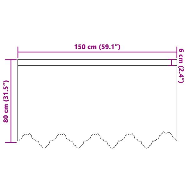 Перде от дантела Бяло 80 x 150 cm Полиестер