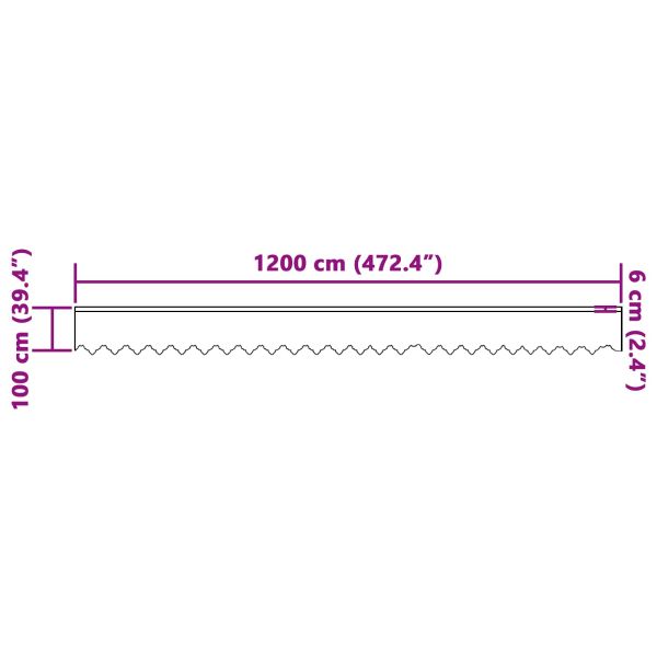 Перде от дантела С завеси Флорален Бяло 100 x 1200 cm Полиестер