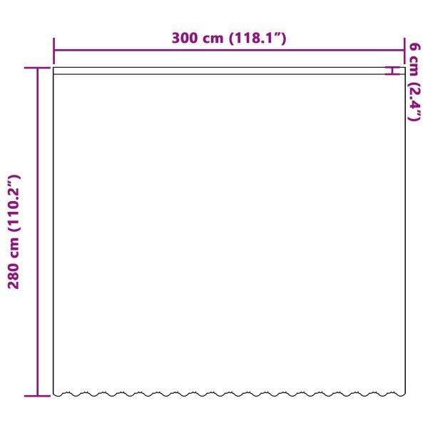 Перде от дантела Бяло 280 x 300 см Полиестер