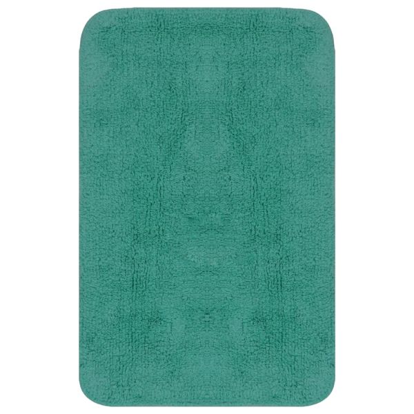 Комплект постелки за баня, 2 бр, текстил, тюркоаз