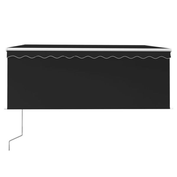 Автоматичен сенник с щора LED сензор за вятър 3x2,5 м антрацит