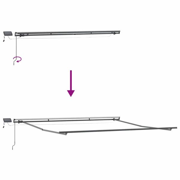 Рамка за сенник Антрацит 500 × 350 cm Алуминий