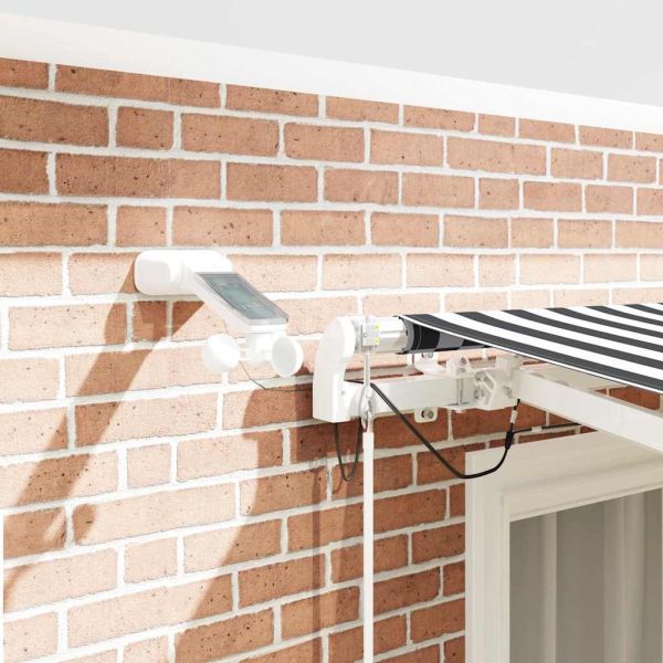 Автоматично прибираща се тента с LED антрацит и бял 300x250 см