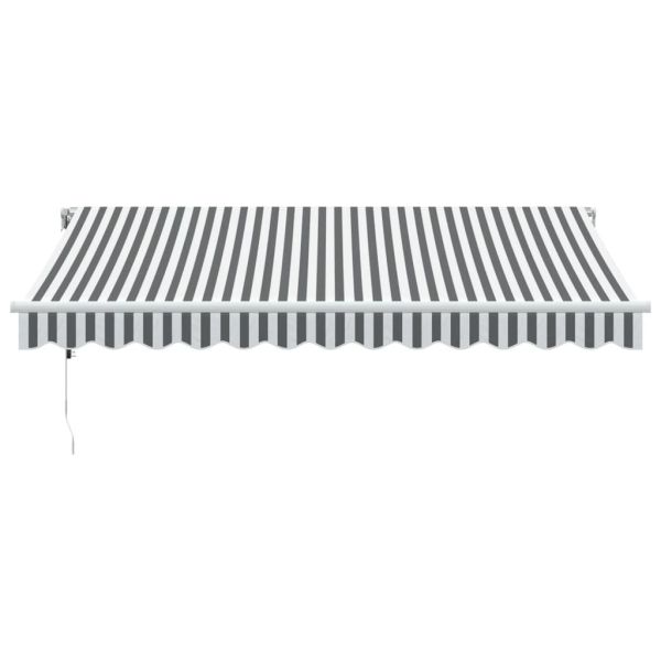 Автоматично прибираща се тента с LED антрацит и бял 350x250 см