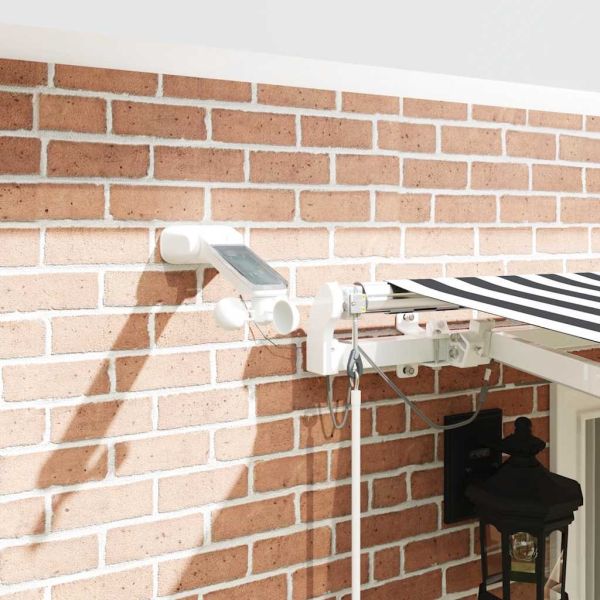 Автоматично прибираща се тента с LED антрацит и бял 400x300 см