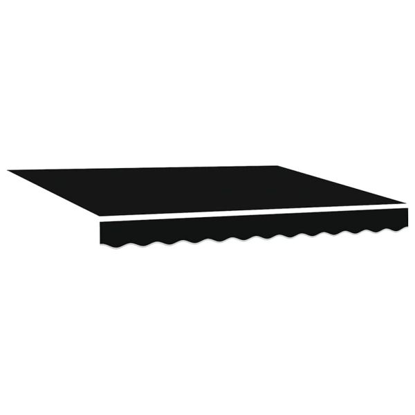 Прибираща се тента Черно 350 x 250 cm Полиестер