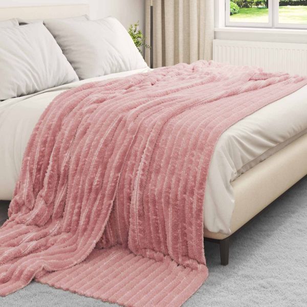 Одеала за хвърляне 6 pcs Розово 240 x 220 cm Мека вълна