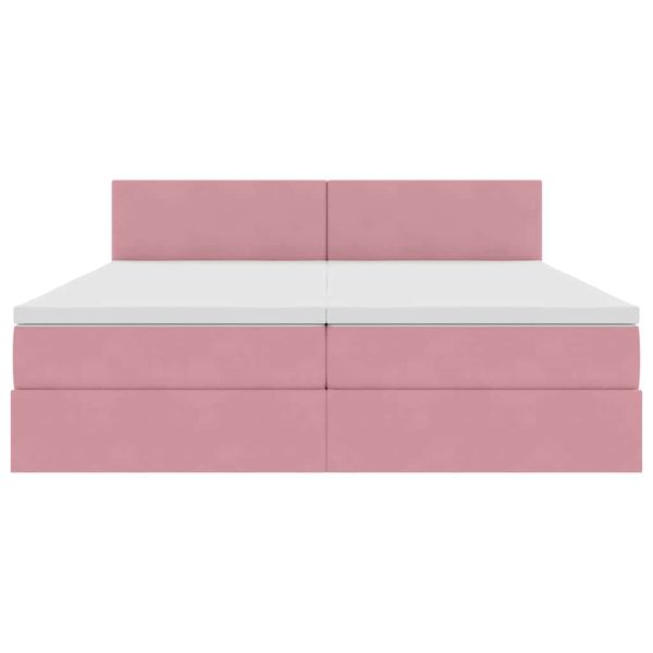 Легло с място за съхранение с матрак Розово 90 x 200 cm