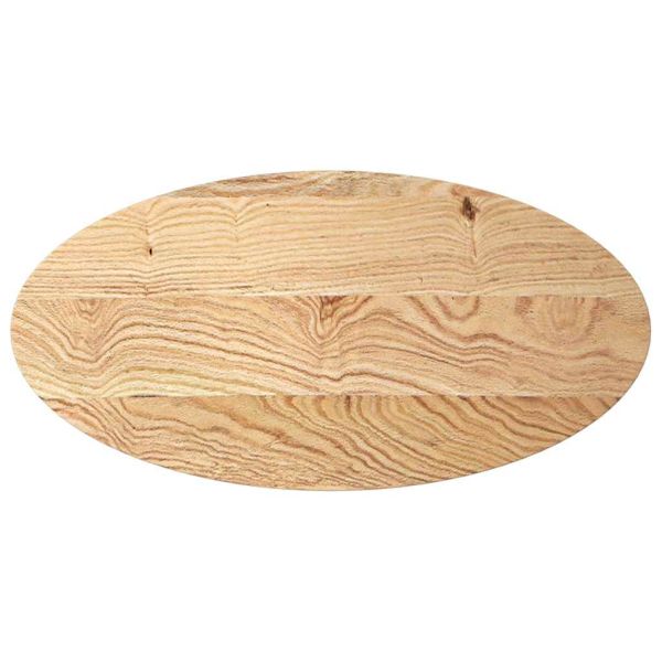 Плот за маса, 100x50x2 см, дъбово дърво масив, овална