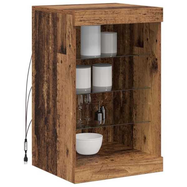 LED конзолна маса Старо дърво 41 x 37 x 67 см