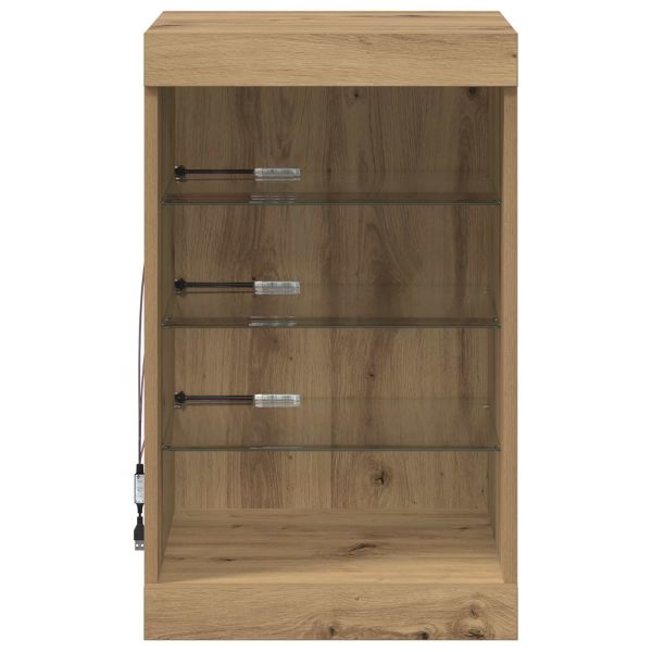 LED конзолна маса Дъб 41 x 37 x 67 см Инженерна дървесина