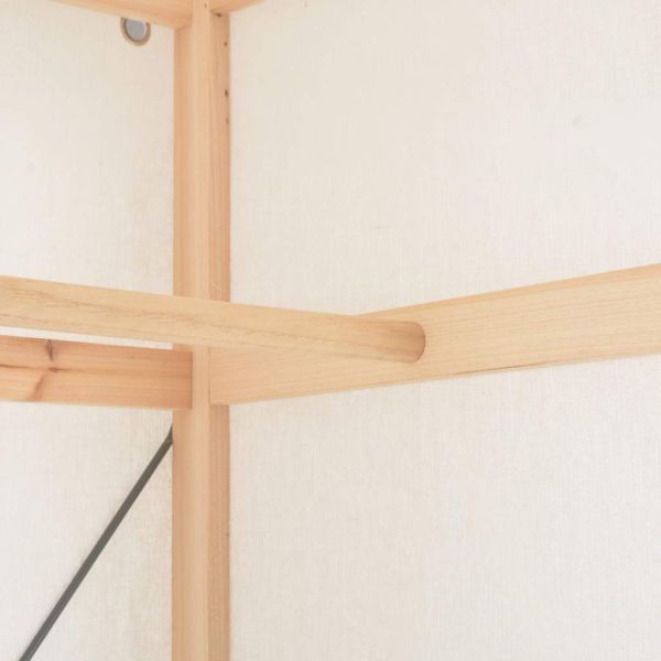 Гардероб, бял, 79x40x170 см, текстил