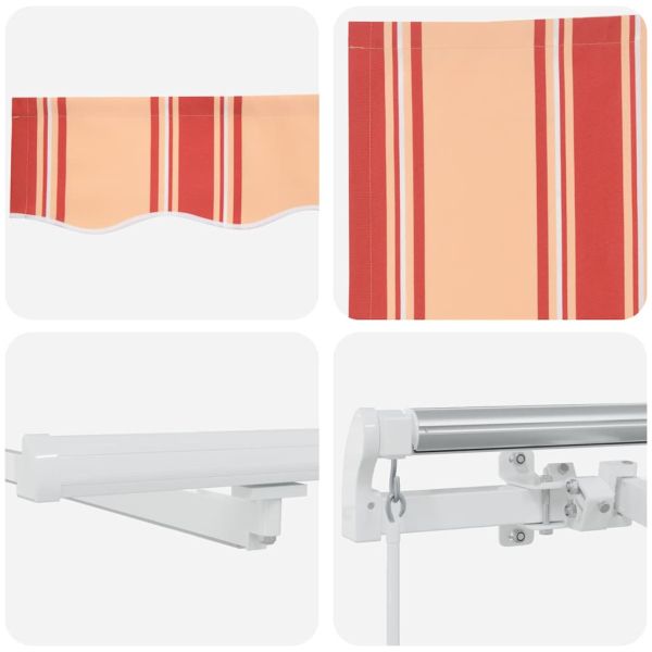 Сгъваем навес Жълт и оранжев 450 × 350 cm Текстил и стомана