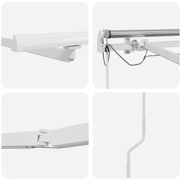 Рамка за сенник Бяло 350 x 250 cm Алуминий