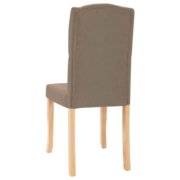 Трапезни столове, 4 бр, таупе, текстил