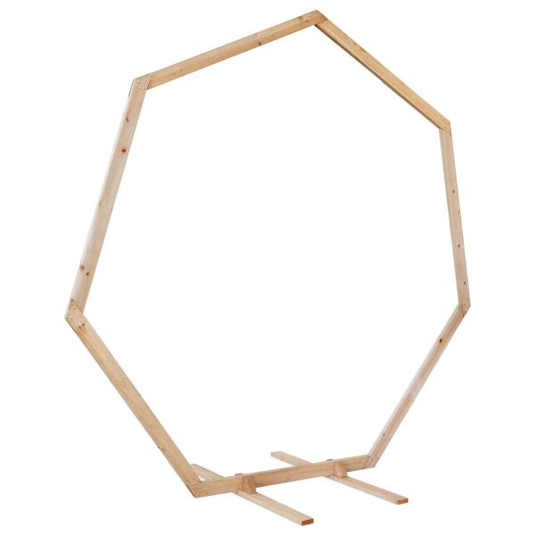 Сватбена арка Светло кафяво 221 x 92 x 216 см Солиден бор