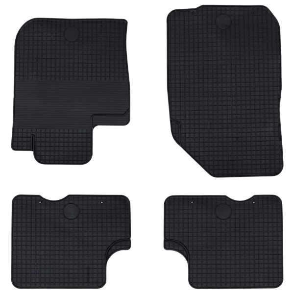 Автомобилен килим 4 pcs Черно Каучук