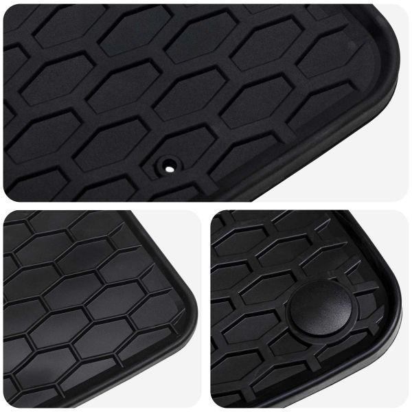 Автомобилен килим 4 pcs Черно Каучук