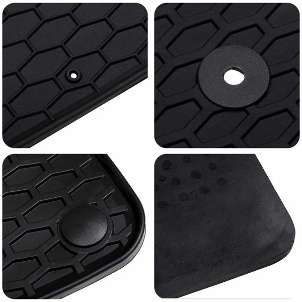Автомобилен килим 4 pcs Черно Каучук