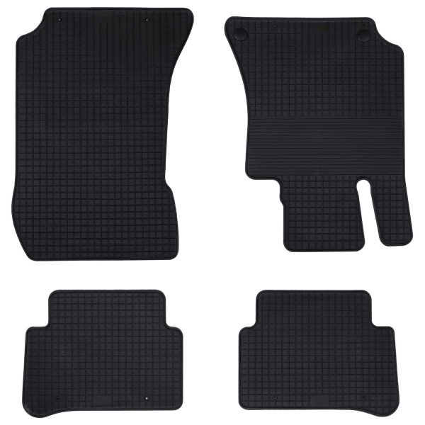 Автомобилен килим 4 pcs Черно Каучук
