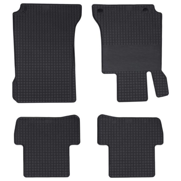 Автомобилен килим 4 pcs Черно Каучук