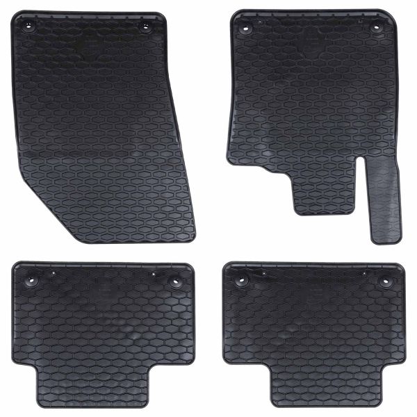 Автомобилен килим 4 pcs Черно Каучук
