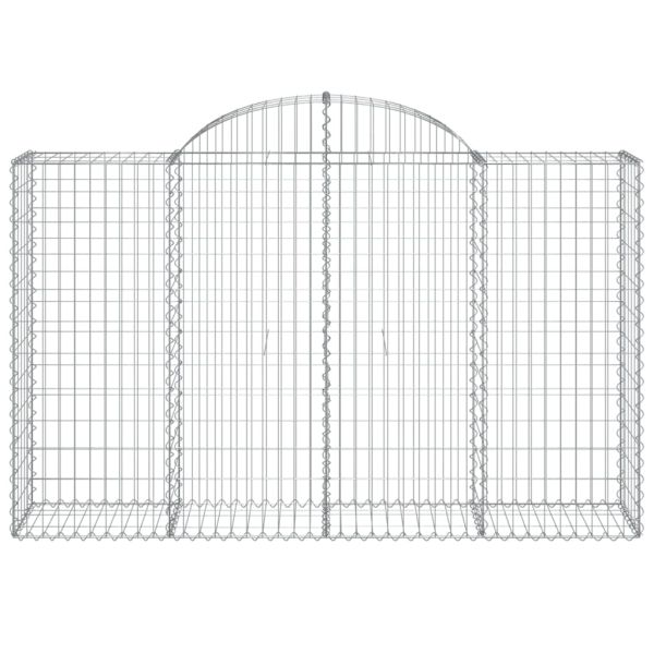 Дъговидна габионна кошница 200x50x120/140 см поцинковано желязо