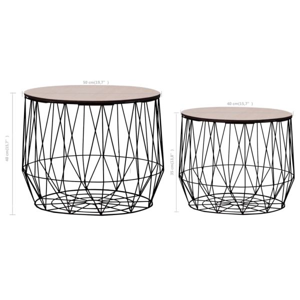 Маси за кафе, 2 бр, черни