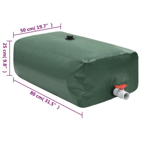 Резервоар за вода с кран, сгъваем, 100 л, PVC
