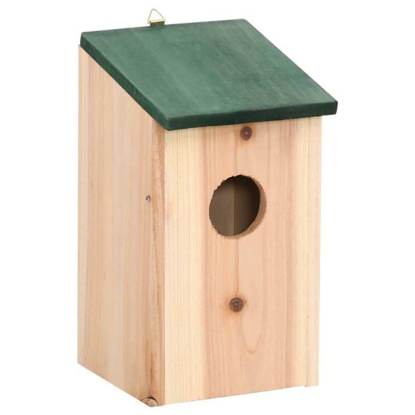 Къщи за птици, 10 бр, чам масив, 12x12x22 см