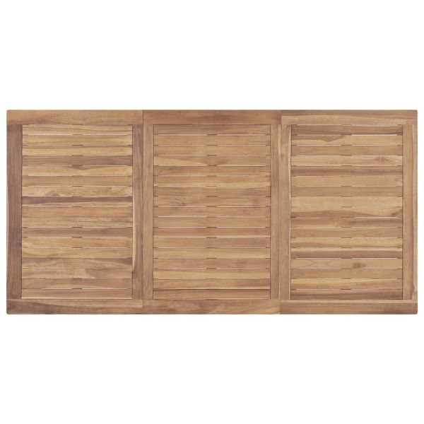 Градинска трапезна маса, 160x80x77 см, тик масив