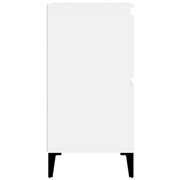 Сайдборд, 3бр, бяло, 60x35x70 см, инженерно дърво