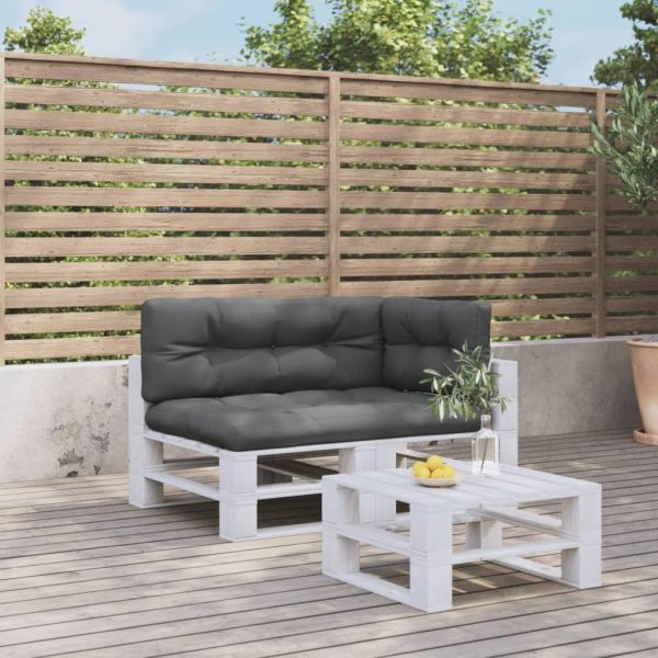 Палетни възглавници, 3 бр, антрацит, текстил