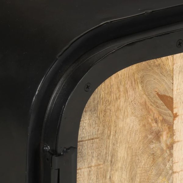 ТВ шкаф, 110x30x45 см, грубо мангово дърво