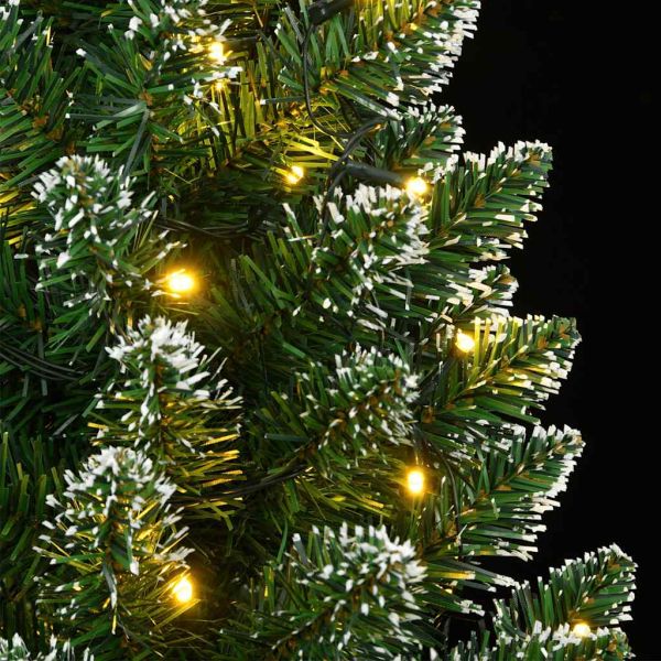 Изкуствена тънка коледна елха, 300 LED, 210 см