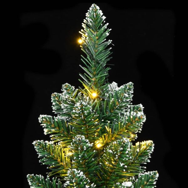 Изкуствена тънка коледна елха, 300 LED, 240 см