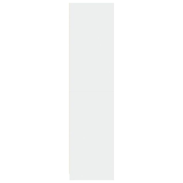 Гардероб, бял, 100x50x200 см, инженерно дърво