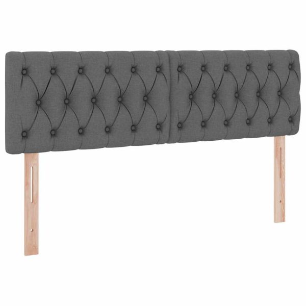 Легло с място за съхранение и матрак Тъмен сив 140 x 200 cm