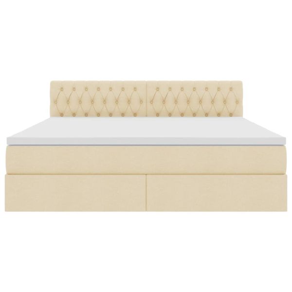 Легло с място за съхранение и матрак Кремав 160 x 200 cm