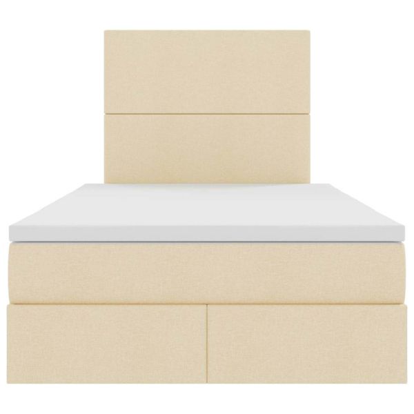 Легло с място за съхранение и матрак Кремав 120 x 200 cm