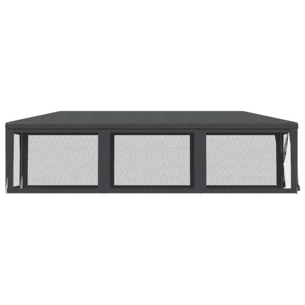 Парти палатка с 8 мрежести странични стени антрацит 3x9 м HDPE