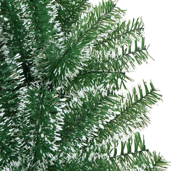Изкуствена коледна елха със сняг и LED светлина 150 cm