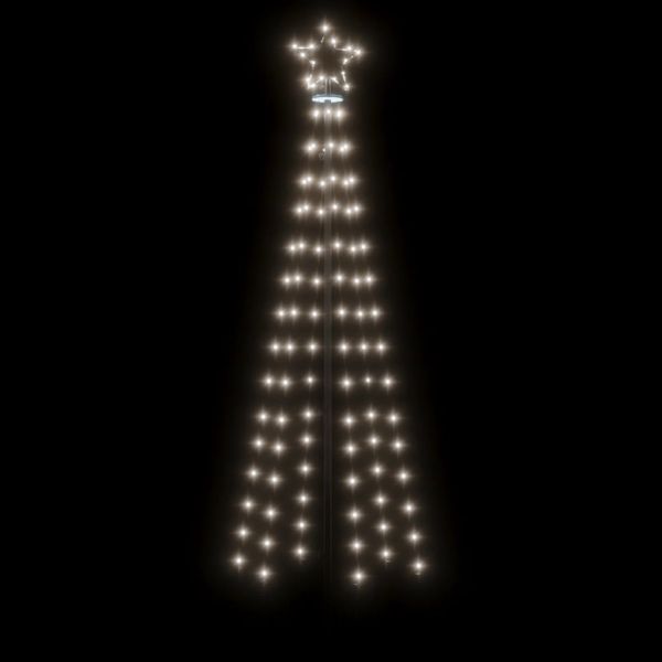 Коледна елха с шип, студено бяло, 108 LED, 180 см